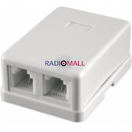 STK-RJ-45(8P8C), CAT.6, 2 выхода, Dual IDC компьютерная розетка