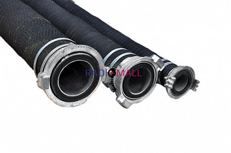 Рукав пожарный напорно-всасывающий гофрированный класс "В" группа "2" 75мм с головками ГР-80 (2 усиленых хомута) 